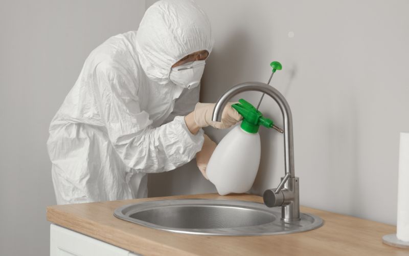 removing mold under sinks